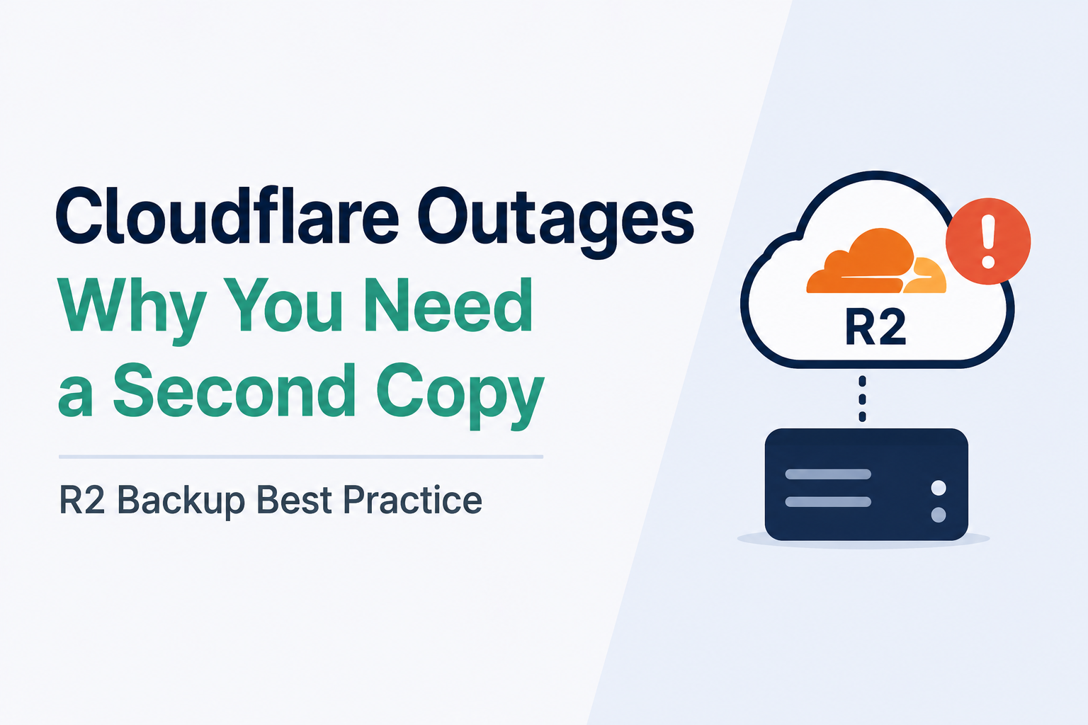 Cloudflare Keeps Having Outages. Here Is What That Means for Your R2 Backups