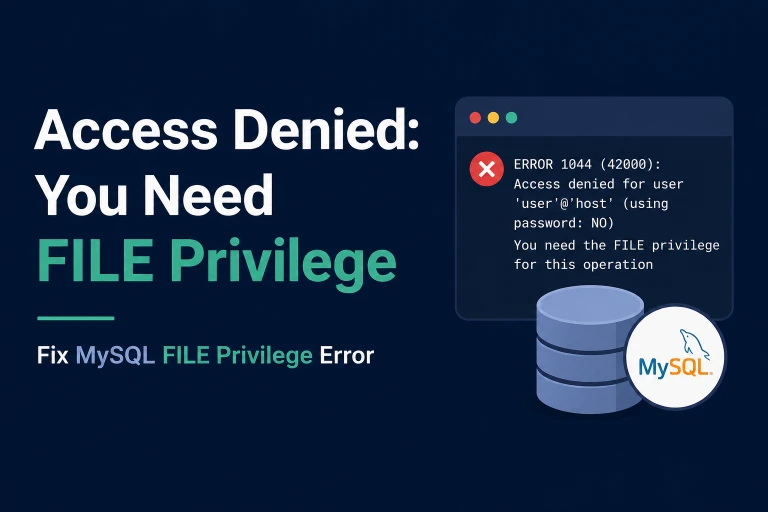 Access denied; you need (at least one of) the file privilege(s) for this operation