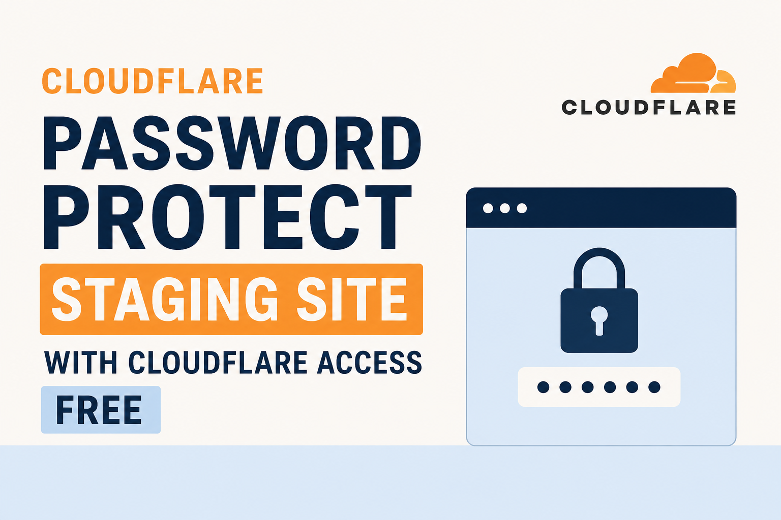 How to Password-Protect a Staging Site for Free With Cloudflare Access