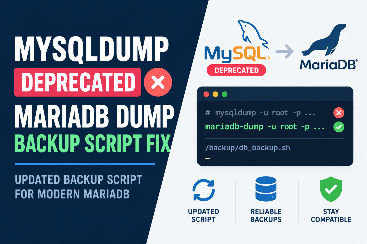 Why mysqldump Says "Deprecated Program Name" (and How to Fix Your Backup Script)